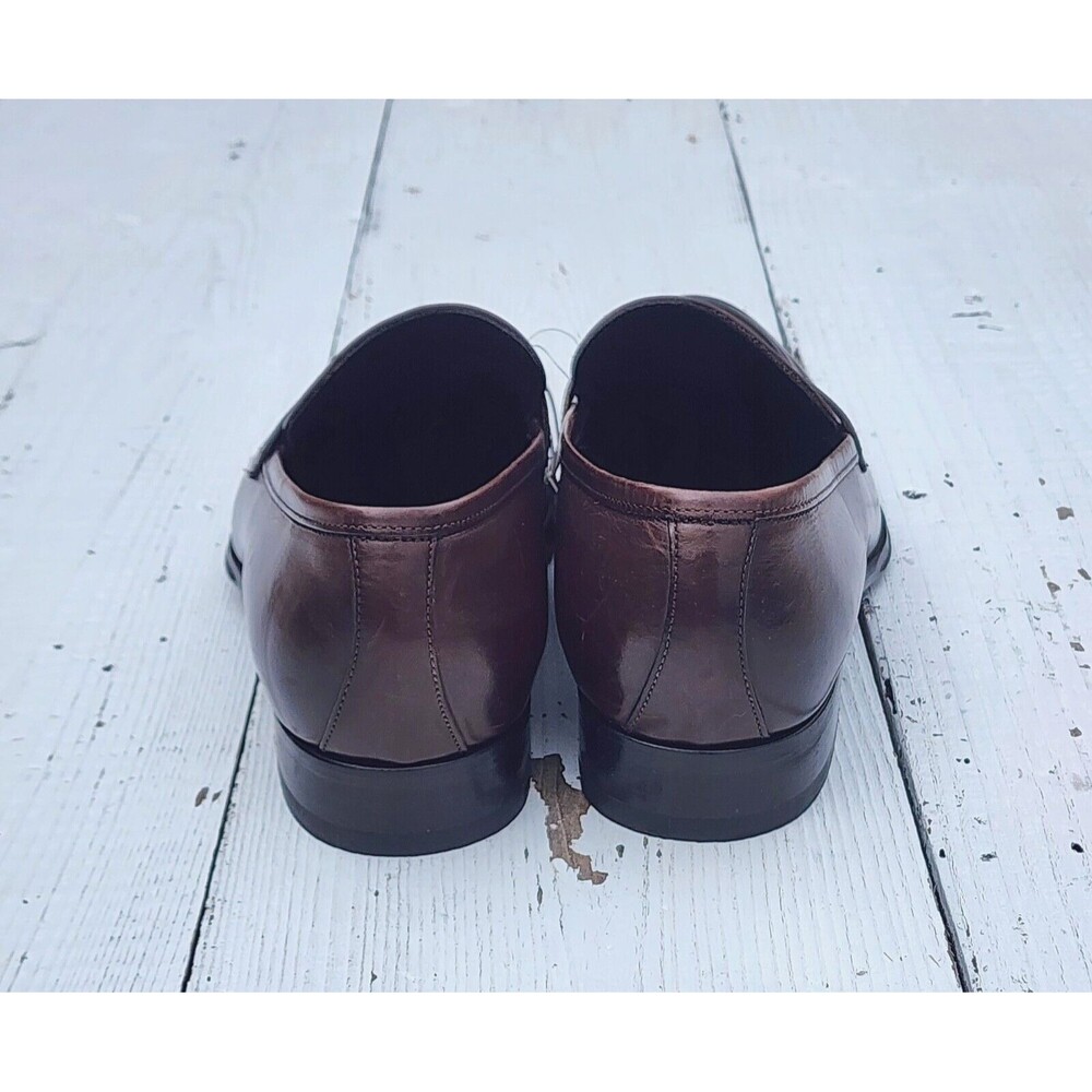 To Boot New York Burnished Brown Leather Penny Loafers Made Italy US 9.5 EU 43.5 - Picture 5 of 6
